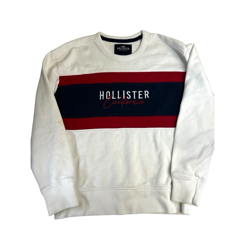 Y2K Hollister California Sweatshirt Red White‎ And Blue Size XS See Pics